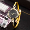 Luxury Golden Cable Wire Band Women's Dress Quartz Bangle Cuff Watch Small Dial-17. 