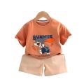 BABY Cotton Bunny Print Tshirt and Shorts Clothing Set for Kids Baby Boys & Girls. 
