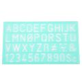 Chenmeng La 4pcs Templates Rulers Colorful Plastic Number Letter Pattern Drawing Stencils Kit for Children Digital Painting.
