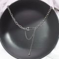TIMIA Fashion Niche Dainty Safety Pin Gothic Party Jewelry Women Clavicle Chain Sweater Necklace Korean Style Pendant Necklace. 