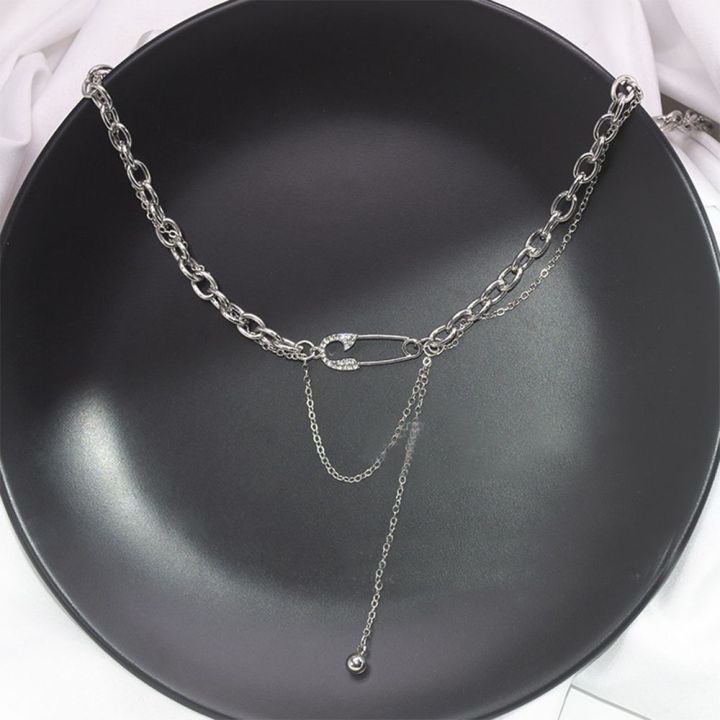 TIMIA%20Fashion%20Niche%20Dainty%20Safety%20Pin%20Gothic%20Party%20Jewelry%20Women%20Clavicle%20Chain%20Sweater%20Necklace%20Korean%20Style%20Pendant%20Necklace%20-%20Image%205