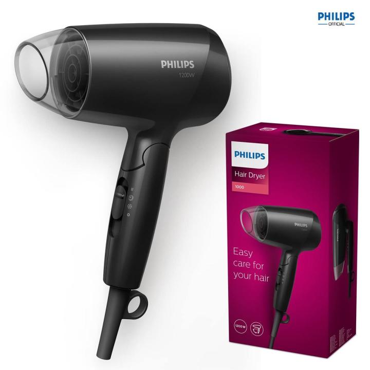 Philips BHC010 Essential Care DryCare Hair Dryer for Women- Mate Black Edition