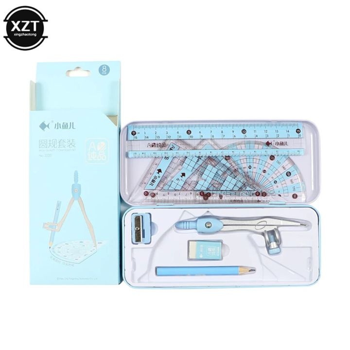 8%20pcs/set%20Ruler%20Compass%20Eraser%20Triangle%20Protractor%20Set%20Geometry%20Stationery%20Mathematical%20For%20Boy%20Girl%20Students%20School%20Supplies%20-%20Image%205