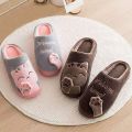 Winter Warm Plush Indoor Slippers Women Fashion Home Slipper Shoes Silent Slides For Bedroom Flat Floor Shoes Couple Slippers. 