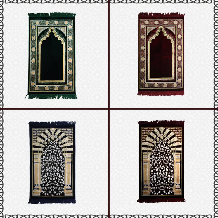 1%20Pcs%20Turkey%20Made%20Soft%20Velvet%20Prayer%20Mat,%20Rug,%20Jaynamaz%20-%20Image%204