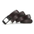 Auto-lock Buckle Belt Stylish Men's Faux Leather Belt with Automatic Buckle Scratch-resistant Track Belt Fashionable for Men.