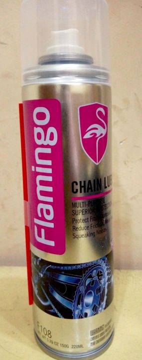 Flamingo Chain Lube for Motorcycle, Bike 220ml (F108) Chain lubricant oil and chain Cleaner spray