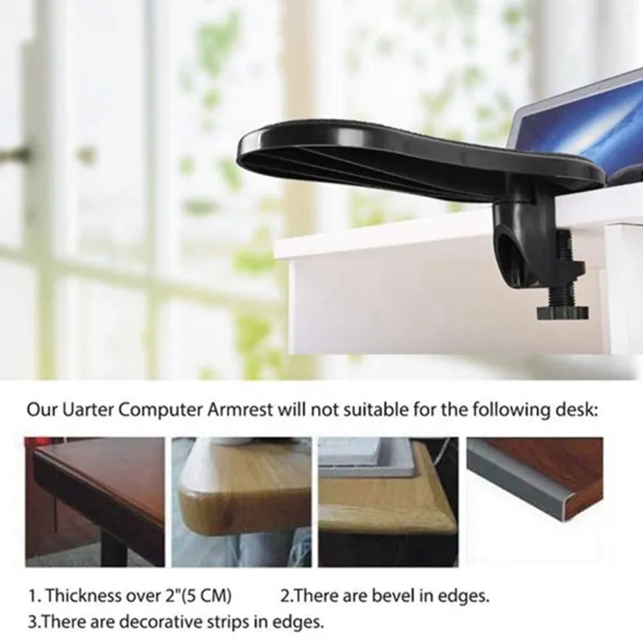 Computer Forearm Rest 2 Pcs Computer Desk Arm Rest Adjustable Wrist Rest for Keyboard | Daraz ...