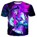 League of Legends T-Shirts Game LOL KDA Akali 3D Print Men Women Fashion Oversized Short Sleeve T Shirt Kids Tees Tops Clothing. 