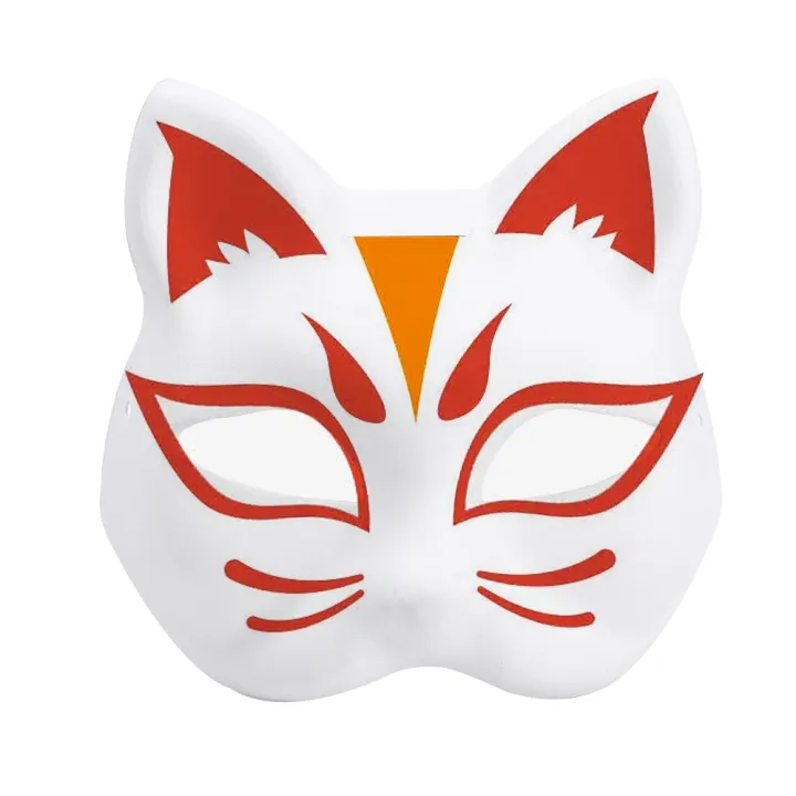 1%20Pcs%20Anime%20Halloween%20Foxes%20Mask%20Japanese%20Cosplay%20Rave%20Hand-Painted%20Anime%20Demon%20Slayer%20Half%20Face%20Cat%20Masks%20Festival%20Party%20Props%20-%20Image%206