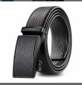 Black artificial leather Gear belt for men - Belt For Men. 
