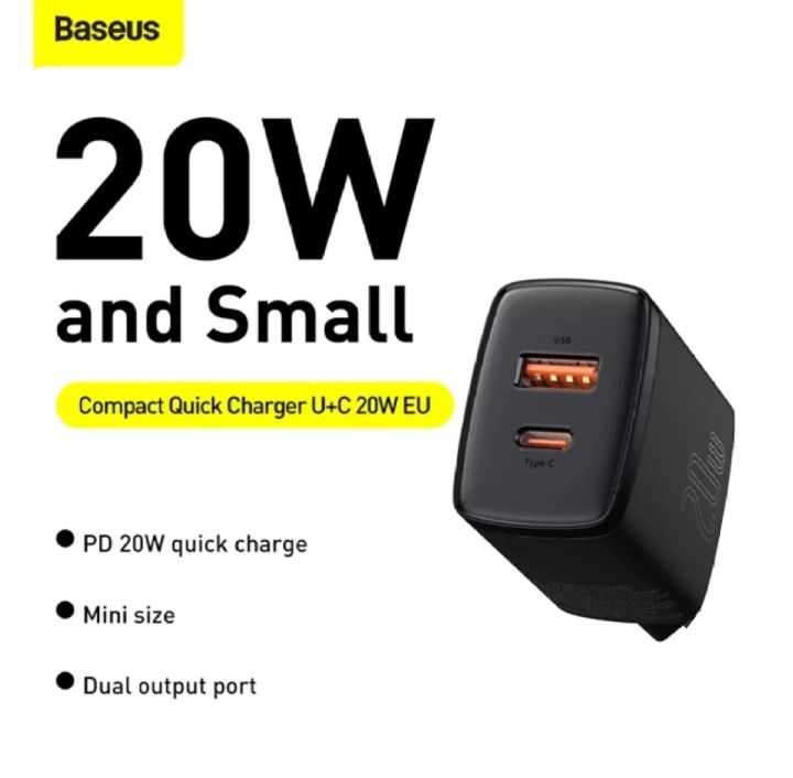 Baseus%2020w%20Usb%20Charger%20Holder%20Type%20C%20Pd%20Quick%20Charging%20Dual%20Port%20Usb%20Portable%20Phone%20Charger%20-%20Image%202