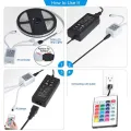 RGB Remote Control LED Strip Light- 16 Colors Changing, Waterproof-16 feet. 