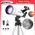 BORWOLF F40070 Professional Astronomical Telescope for Space Monocular 70400 Powerful Binoculars Night Vision for Star Camping. 