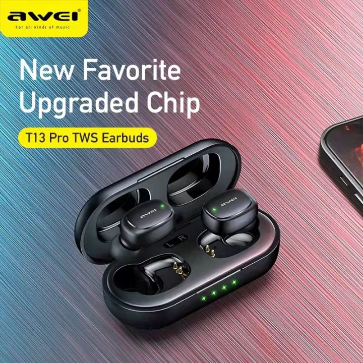 AWEI%20T13%20Pro%20Bluetooth%20Earphones%20Wireless%20Waterproof%20Touch%20Earbuds%20Hifi%20Sound%20Quality%20TWS%20Earphone%20-%20Black%20-%20Image%205