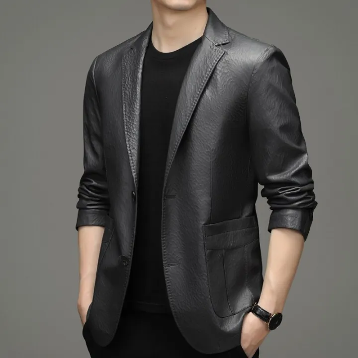 Men's%20Suit%20Leather%20Coat%20Spring%20and%20Autumn%20Thin%20Korean%20Style%20Casual%20Polo%20Collar%20Leather%20Jacket%20Men's%20Coat%20-%20Image%204