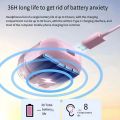 HQAi H4 Tws Earphone Wireless Bluetooth 5.0 Headphones Sport Gaming Headsets Noise Reduction Earbuds With Mic LED Display.
