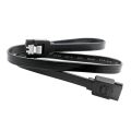 FAST SHIP! Black 45cm Sata3.0 Solid State Hard Disk Serial Data Cable Multi-Spec Flexible Sata Hard Disk Fast Transmission Cable. 