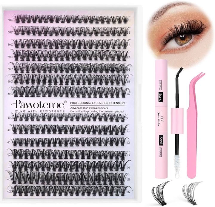 DIY%20Clusters%20Lash%20Kit%20Full%20Set%205-16mm%20Mix%20Bond&Seal%20Tweezers%20Lash%20for%20Self%20Application%20Makeup%20Individual%20Eyelash%20Extensions%20new%20-%20Image%202