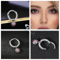 ZS 1PC 16G Stainless Steel Septum Ring Butterfly Snake Nose Ring Crystal Septum Piercing 8/10mm Cartilage Earring Helix Piercing.