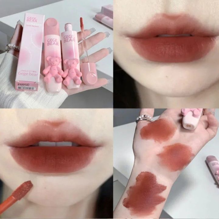 Cute%20Bear%20Matte%20Velvet%20Lip%20Gloss%20Waterproof%20Long%20Lasting%20Non%20Fading%20Matte%20Lipstick%20Silky%20Smooth%20Liquid%20Lipstick%20-%20Image%204