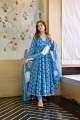 Trendsetter -Linen Ready Made Fashionable Gown designed long salwar kamez orna For Stylish Women / Girls ( 3 pcs )- Inventive Choice. 