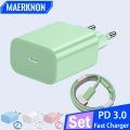 USB Type C Charger Fast Charging Phone Charge Power Adapter For Apple iPhone 15 14 13 12 Pro Max Mini XS Quick Charge PD Charger.
