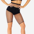 Sexy Women's Fishnet Socks Rhinestone Black Cycle Sports White Biker Shorts Pantyhose Mesh Sparkle Stockings Lingerie Half Short.