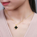 Simple Leaf Clover Chain Necklace Women Fashion. 