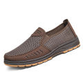 Foreign trade men's shoes summer men's old Beijing cloth shoes breathable casual dad shoes old people shoes a slip-on net shoes.