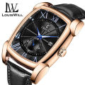 LouisWill PU Leather Waterproof 30M Wristwatches. 