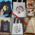 Butterfly Print Shoulder Bags Female Shopping Tote Black Canvas Foldable Reusable Casual Student Portable School Handbag Trendy. 