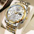 New European and American fashionable Stailnless Steel Men's Quartz Watch For men. 