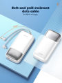 LDNIO Power Bank 20000mAh, Fast Charging Type-C & Lightning Cable Powerbank, LED Display Battery Level, With Extra USB Port. 
