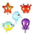 5pcs Fish Sea Animal Balloons Starfish Sea horse Air Balloon Ocean World Under Sea Theme Birthday party Decoration Baby Shower.
