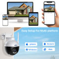 Hiseeu 4K 8MP WiFi Security Camera Outdoor Intelligent PTZ 2-way Audio Cam Night Vision AI Human Detection IP66 Waterproof Support TF Card Home Safety IP Camera. 