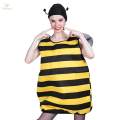 Adult Bumble Bee Costume Role Play Clothing with Headpiece Cute Animal Costume for Cosplay Props. 