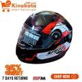 SFM 360V High-Speed Full Face Motorcycle Helmet – Aerodynamic ABS Shell, Comfortable Fit – Black & Blue. 