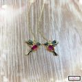 Unique Little Bird Drop Long Hanging Hummingbird Earrings For Women.