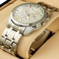 UJTY BSZ Men's business watch alloy quartz watch TIT290 Silver Full. 