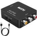 HD 1080P RCA AV To HDMI-compatible Composite Adapter Converter AV2HD Audio Video Cable CVBS AV Adapter with USB Cable Superman.