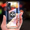 Phone Case Infinix Note11 NFC Back Cover Full Cover Shockproof Magnetic Car Ring Stand Cover Infinix Note 11 NFC Transparent Casing 360 ° Holder Ring.