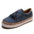 Spot 2022 New Round Toe Casual Tassel Sneakers Flat Sole Plus Slip Slip Shoes Loafers Women. 