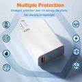 USB Charger 33W Fast Charging Phone Power Adapter For iPhone 15 14 Samsung Xiaomi Quick Charge 3.0 Wall Charger 6A Type C Cable.