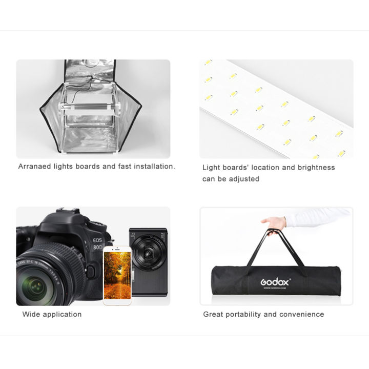 Godox%20LSD40%2040*40*40cm%20LED%20Mini%20Photography%20Studio%20Shooting%20Tent%20Softbox%20with%202pcs%20LED%20Light%20Board%205800K%20CRI%2096+%20Power%2040W%20for%20Macro%20and%20Product%20Photography%20-%20Image%207