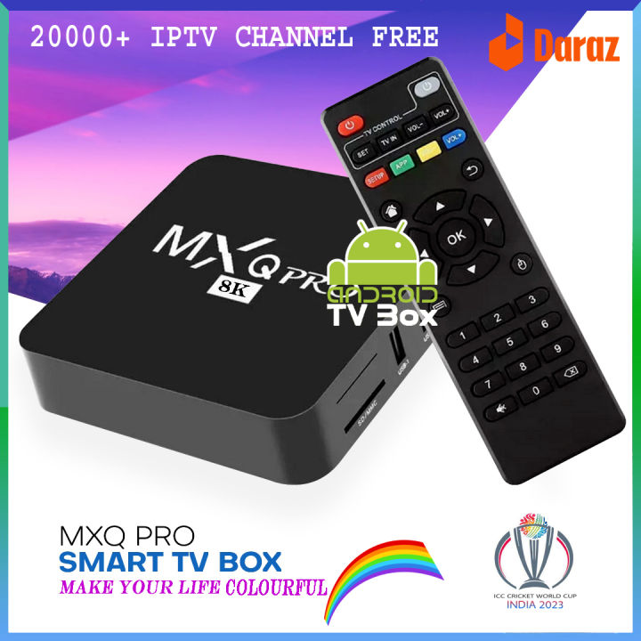 MXQ Pro 8K 5G Android Smart TV Box Model: 8GB/128GB, Free Dish Line TV Channel, Android TV Box , 8K TV Box