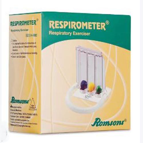 Romson Respirometer Breathing Exerciser 3 Balls Breathing Trainer Vital Capacity Exerciser Spirometer Breathing Lung Function Training Instrument