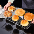 【Great Selection】 Sturdy Cake cooling rack Stackable Metal Nonstick Baking tray Grid net Cookies biscuit stand for Home baking Professional bakery Pastry Kitchen essential Cooling and drying solution.
