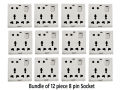 Multi Function Universal Wall Switch Socket - 8 Pin Universal Socket.
