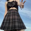 Women Micro Skirt Plaid Pleated Skirt Black Mini Skirts Women Summer Winter High Waist Pink White Tennis Skirt Y2k Goth.